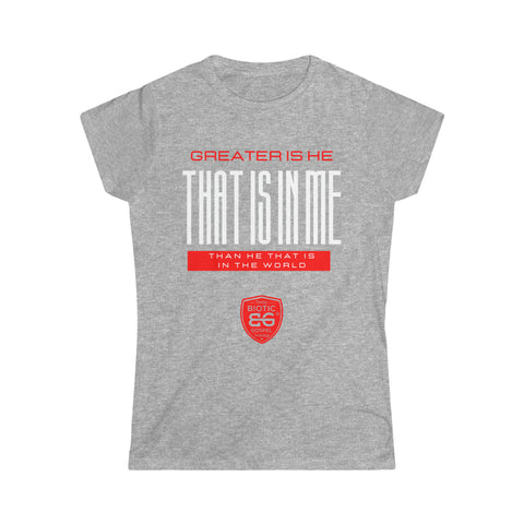 Greater is He Women's Softstyle Tee