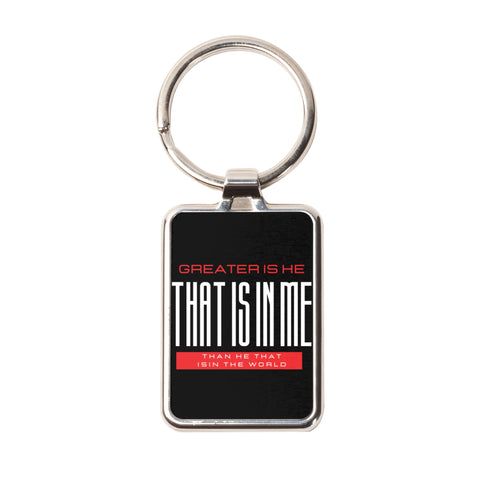 Greater Is He Keychain